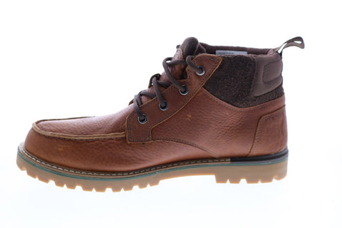 Toms Hawthorne 10012542 Mens Brown Leather Lace Up Casual Dress Boots