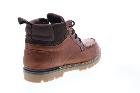 Toms Hawthorne 10012542 Mens Brown Leather Lace Up Casual Dress Boots