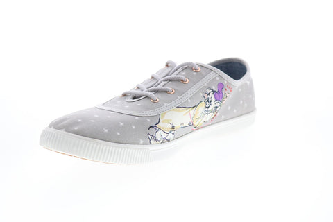 Toms Carmel Disney 10012733 Womens Gray Canvas Lace Up Lifestyle Sneakers Shoes