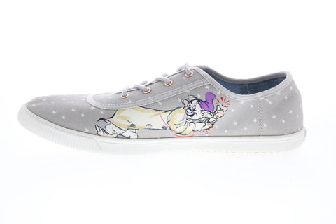 Toms Carmel Disney 10012733 Womens Gray Canvas Lace Up Lifestyle Sneakers Shoes