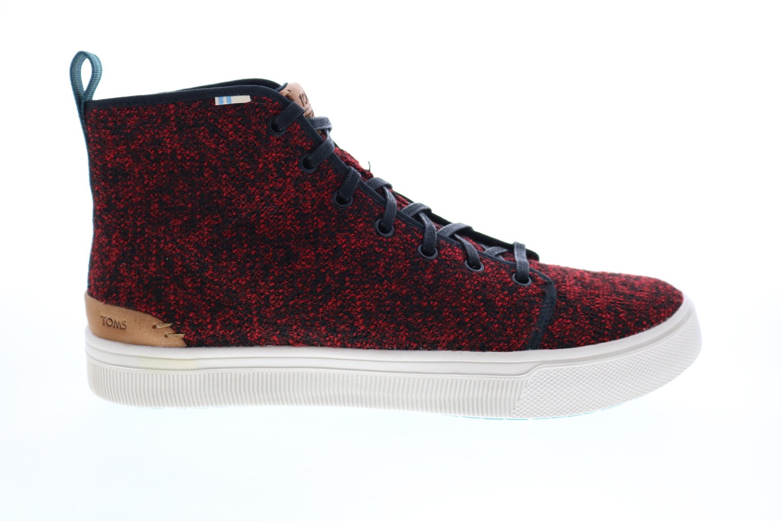 Toms TRVL Lite High 10013025 Mens Red Canvas Lace Up Lifestyle