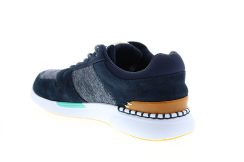 Toms Arroyo 10013251 Mens Blue Suede Lace Up Lifestyle Sneakers Shoes