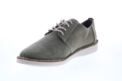 Toms Preston 10013253 Mens Green Canvas Oxfords & Lace Ups Plain Toe Shoes