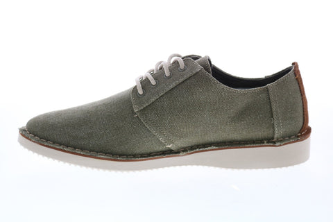 Toms Preston 10013253 Mens Green Canvas Oxfords & Lace Ups Plain Toe Shoes