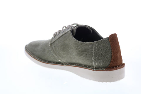 Toms Preston 10013253 Mens Green Canvas Oxfords & Lace Ups Plain Toe Shoes