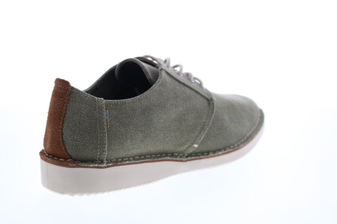 Toms Preston 10013253 Mens Green Canvas Oxfords & Lace Ups Plain Toe Shoes