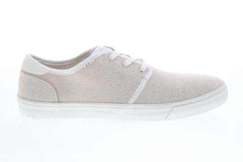 Toms Carlo 10013254 Mens Beige Canvas Lace Up Lifestyle Sneakers Shoes