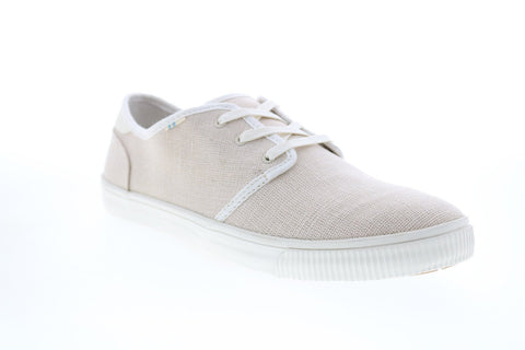 Toms Carlo 10013254 Mens Beige Canvas Lace Up Lifestyle Sneakers Shoes