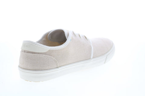 Toms Carlo 10013254 Mens Beige Canvas Lace Up Lifestyle Sneakers Shoes
