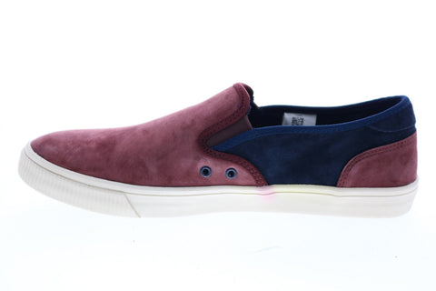 Toms Baja 10013263 Mens Burgundy Suede Slip On Lifestyle Sneakers Shoes