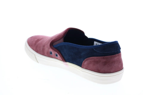 Toms Baja 10013263 Mens Burgundy Suede Slip On Lifestyle Sneakers Shoes