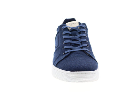 Toms Leandro 10013281 Mens Blue Canvas Lace Up Lifestyle Sneakers Shoes
