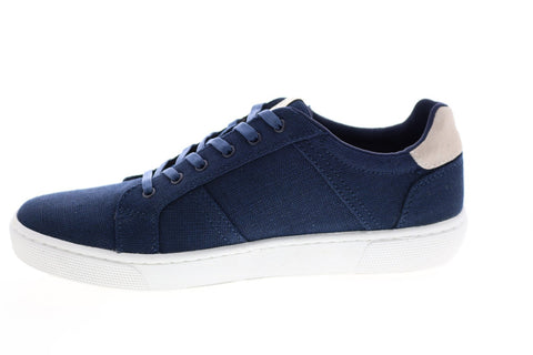 Toms Leandro 10013281 Mens Blue Canvas Lace Up Lifestyle Sneakers Shoes