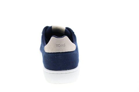 Toms Leandro 10013281 Mens Blue Canvas Lace Up Lifestyle Sneakers Shoes