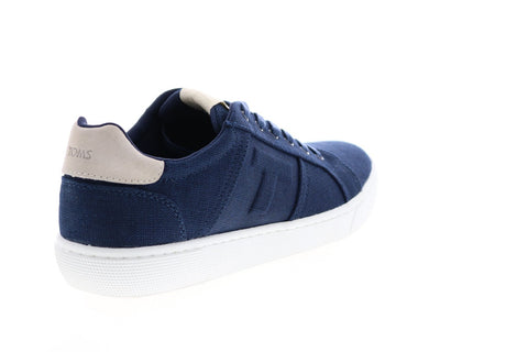 Toms Leandro 10013281 Mens Blue Canvas Lace Up Lifestyle Sneakers Shoes