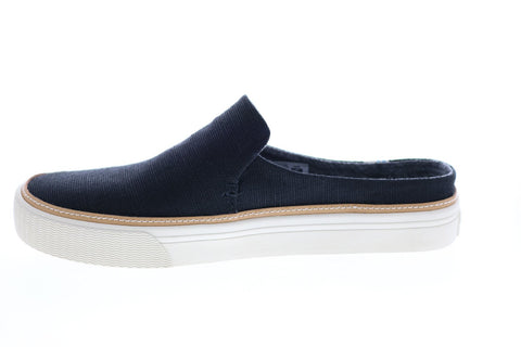 Toms Sunrise 10013392 Womens Black Canvas Slip On Clog Flats Shoes