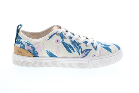 Toms TRVL LITE Low 10013405 Womens Beige Canvas Lace Up Lifestyle Sneakers Shoes