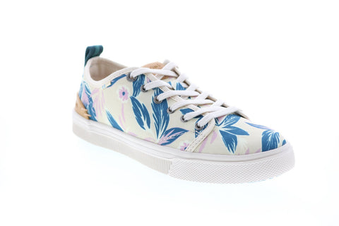 Toms TRVL LITE Low 10013405 Womens Beige Canvas Lace Up Lifestyle Sneakers Shoes
