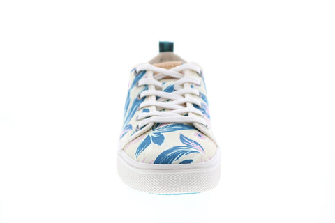 Toms TRVL LITE Low 10013405 Womens Beige Canvas Lace Up Lifestyle Sneakers Shoes