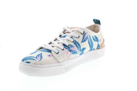 Toms TRVL LITE Low 10013405 Womens Beige Canvas Lace Up Lifestyle Sneakers Shoes
