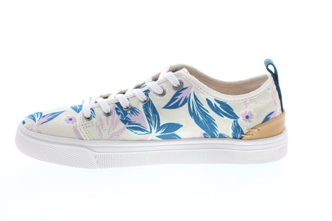 Toms TRVL LITE Low 10013405 Womens Beige Canvas Lace Up Lifestyle Sneakers Shoes