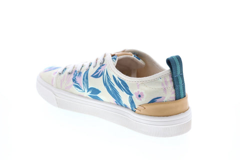 Toms TRVL LITE Low 10013405 Womens Beige Canvas Lace Up Lifestyle Sneakers Shoes