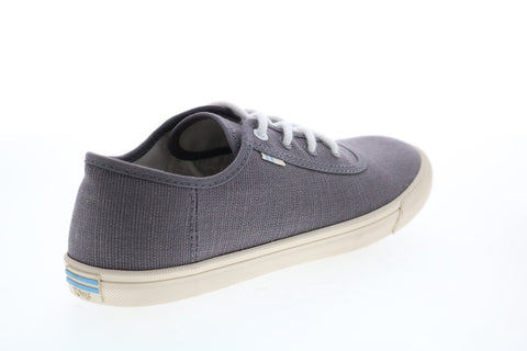 Toms Carmel 10013406 Womens Gray Canvas Lace Up Lifestyle Sneakers Shoes