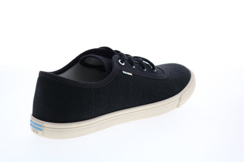 Toms Carmel 10013424 Womens Black Canvas Lace Up Lifestyle Sneakers Shoes