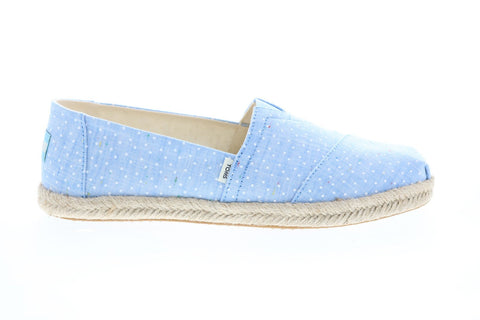 Toms Alpargata Rope 10013520 Womens Blue Canvas Slip On Lifestyle Sneakers Shoes