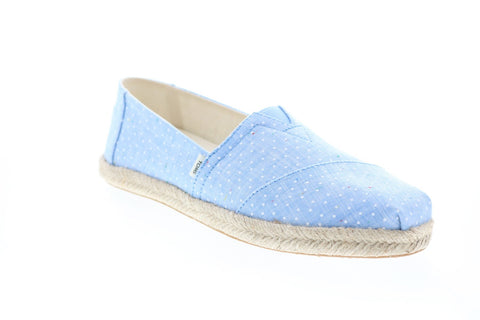 Toms Alpargata Rope 10013520 Womens Blue Canvas Slip On Lifestyle Sneakers Shoes
