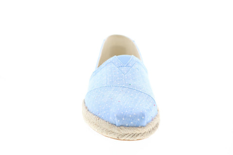 Toms Alpargata Rope 10013520 Womens Blue Canvas Slip On Lifestyle Sneakers Shoes