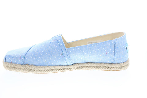 Toms Alpargata Rope 10013520 Womens Blue Canvas Slip On Lifestyle Sneakers Shoes