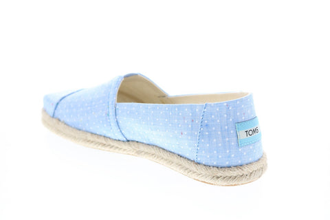 Toms Alpargata Rope 10013520 Womens Blue Canvas Slip On Lifestyle Sneakers Shoes