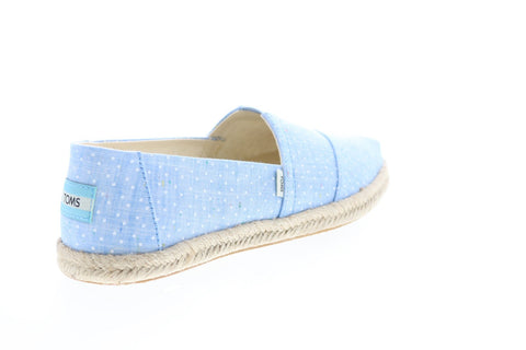 Toms Alpargata Rope 10013520 Womens Blue Canvas Slip On Lifestyle Sneakers Shoes