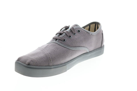 Toms Cordones 10013549 Mens Gray Canvas Lace Up Lifestyle Sneakers Shoes
