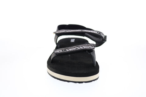 Toms Ray 10013593 Womens Black Canvas Strap Sport Sandals Shoes