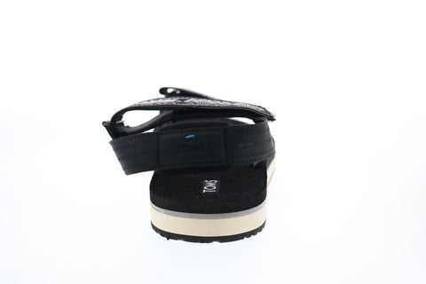 Toms Ray 10013593 Womens Black Canvas Strap Sport Sandals Shoes