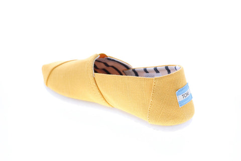 Toms Classic 10013872 Womens Yellow Canvas Slip On Lifestyle Sneakers Shoes