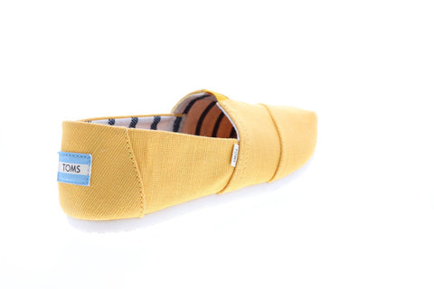Toms Classic 10013872 Womens Yellow Canvas Slip On Lifestyle Sneakers Shoes