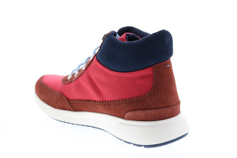 Toms Cascada 10014100 Womens Red Canvas Lace Up Casual Dress Boots Shoes