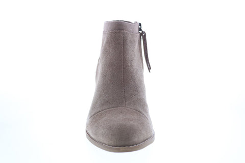 Toms Loren 10014146 Womens Brown Suede Zipper Ankle & Booties Boots