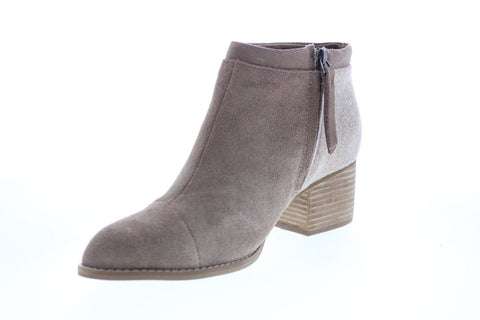 Toms Loren 10014146 Womens Brown Suede Zipper Ankle & Booties Boots
