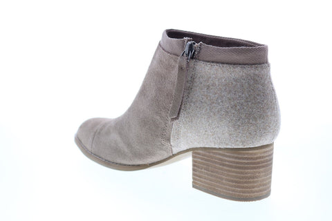 Toms Loren 10014146 Womens Brown Suede Zipper Ankle & Booties Boots