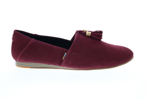 Toms Kelli 10014187 Womens Purple Suede Slip On Lifestyle Sneakers Shoes