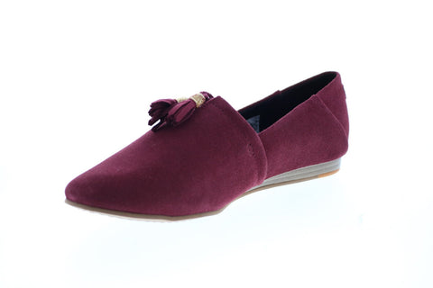 Toms Kelli 10014187 Womens Purple Suede Slip On Lifestyle Sneakers Shoes