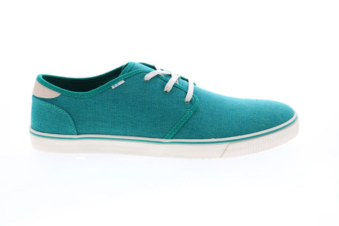 Toms Carlo 10014207 Mens Green Canvas Lace Up Lifestyle Sneakers Shoes