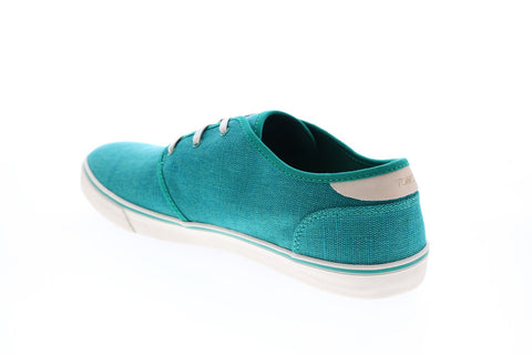 Toms Carlo 10014207 Mens Green Canvas Lace Up Lifestyle Sneakers Shoes