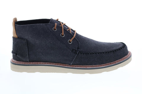 Toms Chukka 10014362 Mens Black Canvas Lace Up Chukkas Boots