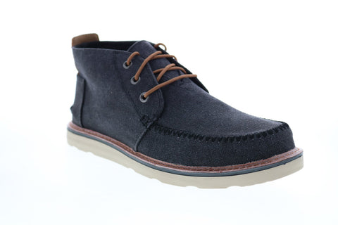 Toms Chukka 10014362 Mens Black Canvas Lace Up Chukkas Boots