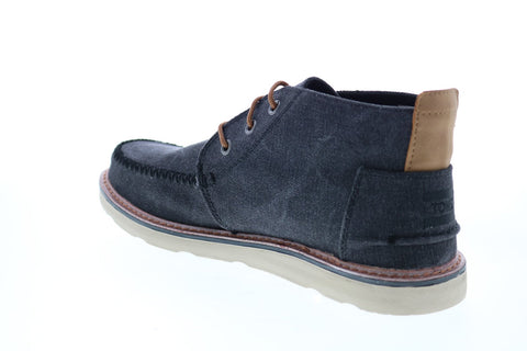 Toms Chukka 10014362 Mens Black Canvas Lace Up Chukkas Boots